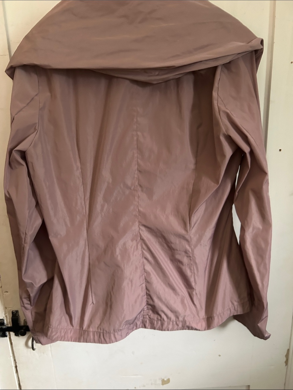 Light Taupe Draped Collar Trench Jacket - Picture 5 of 5